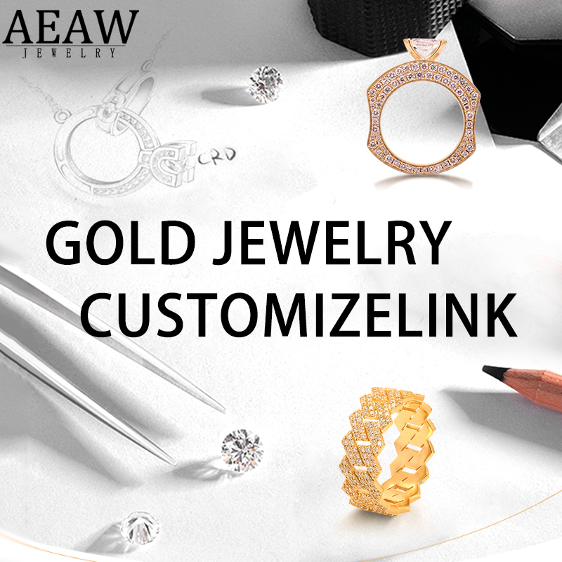 Lab Grown Diamond Ring 14K Gold - AEAW perhiasan kustom CVD HPHT cincin