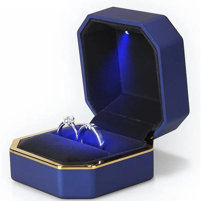 Velvet Ring Box Led Light Proposal - Kotak Cincin Baru 1PCS Kotak Cincin