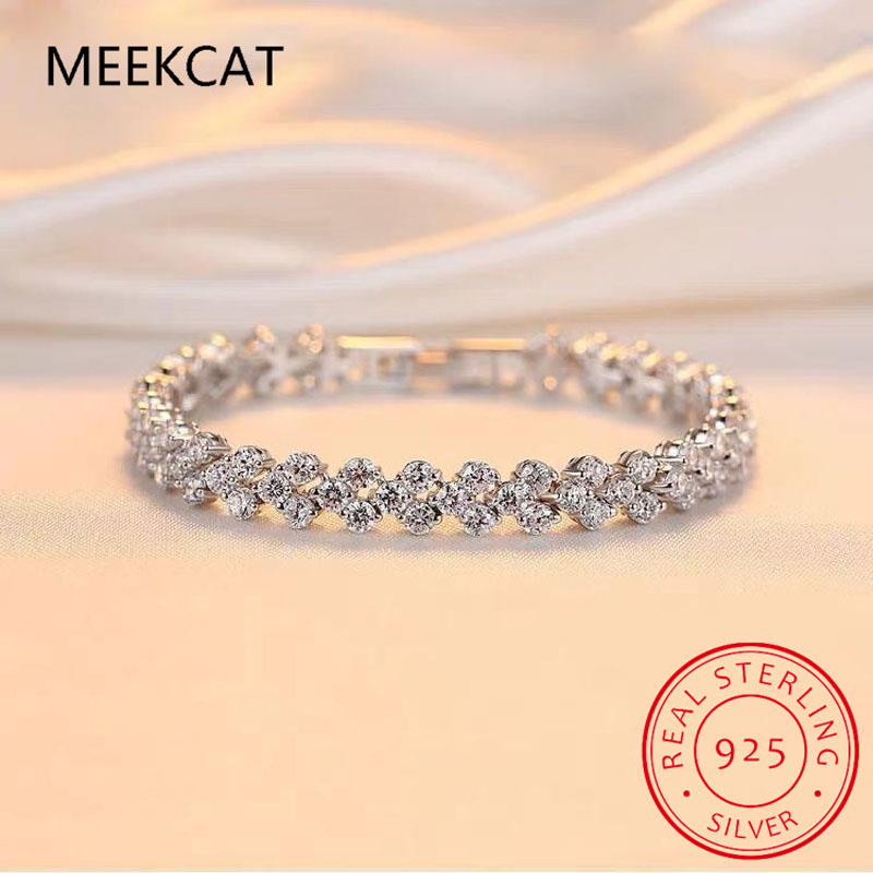 Moissanite Tennis Bracelet 925 Sterling - Gelang Tenis Moissanite Asli untuk Wanita