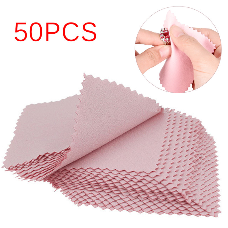 Jewelry Polishing Cloth Silver Cleaner - Baru·50Pcs/set Kain Pembersih Perak Kain Pemoles