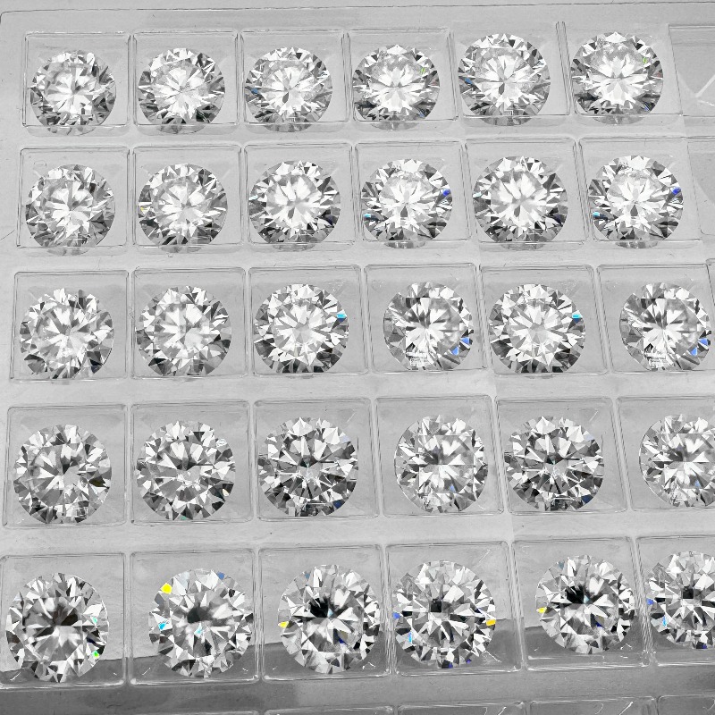 Batu Moissanite Bentuk Bulat,  - Gra Certificate Loose Moissanite Stone ulasan dan harga