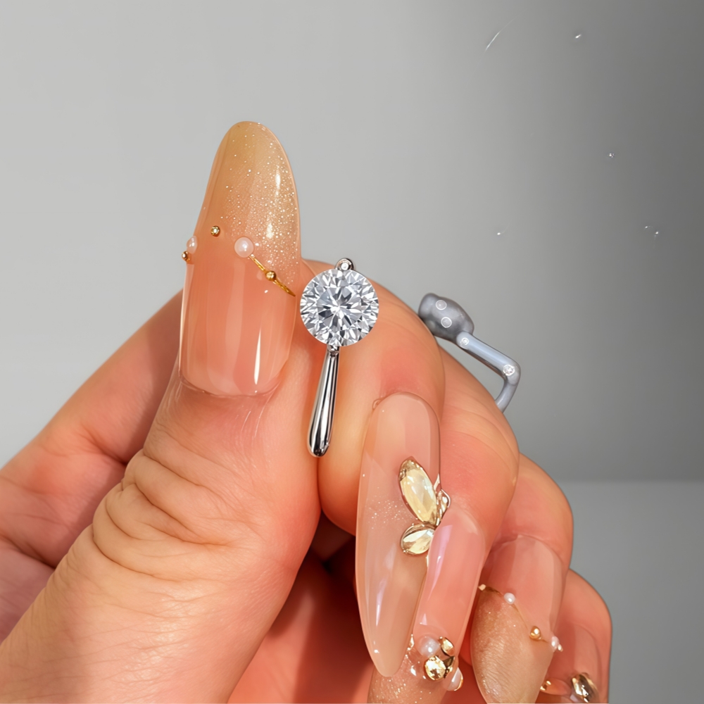Anting Moissanite Potongan Bul - Moissanite Stud Earrings Round Cut 1Ct ulasan dan harga