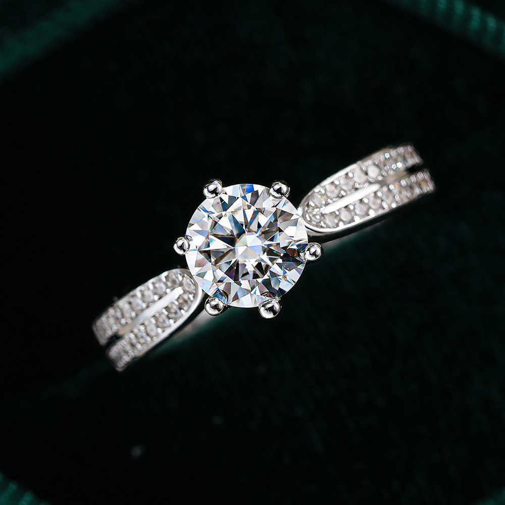 Cincin Pertunangan Moissanite  - Moissanite Engagement Ring 2 Carat D Vvs1 ulasan dan harga