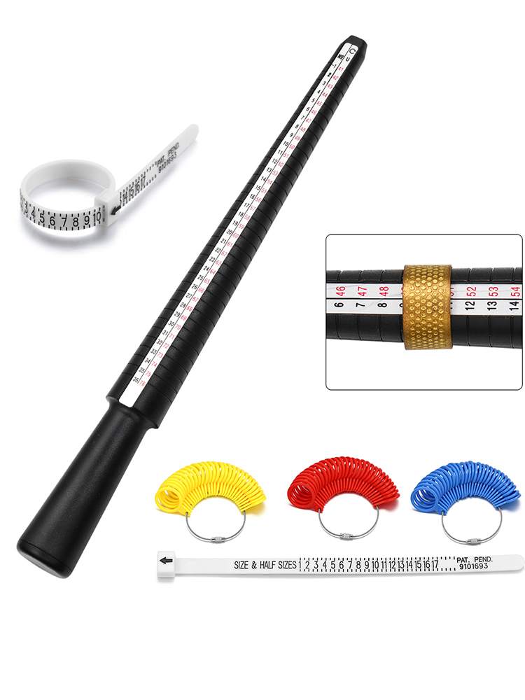 1 Buah Alat Perhiasan Profesio - Ring Sizer Measuring Tool Mandrel Set ulasan dan harga