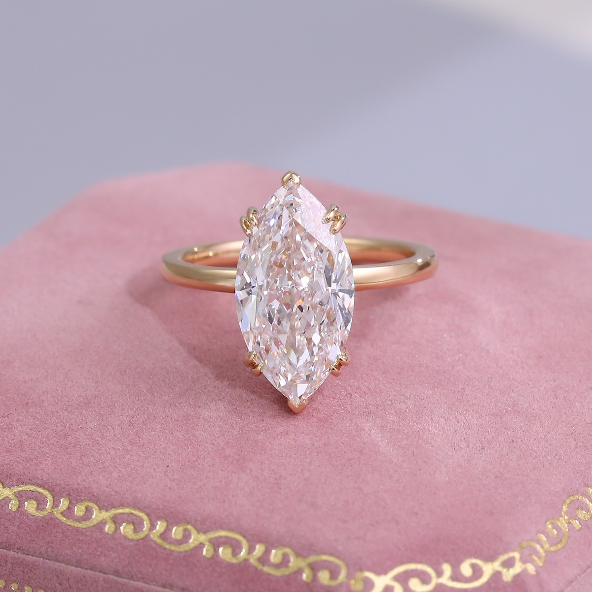 Cincin Emas 14K 18K Mewah deng - Lab Grown Diamond Ring 14K Gold ulasan dan harga