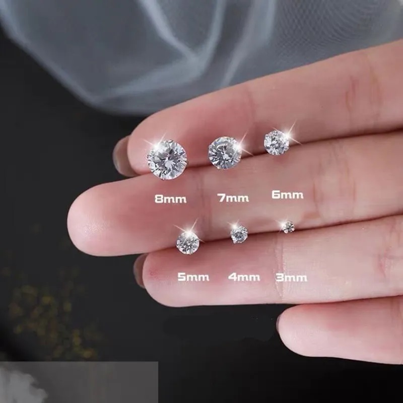 D Warna 1CT Moissanite Anting  - Moissanite Stud Earrings Round Cut 1Ct ulasan dan harga