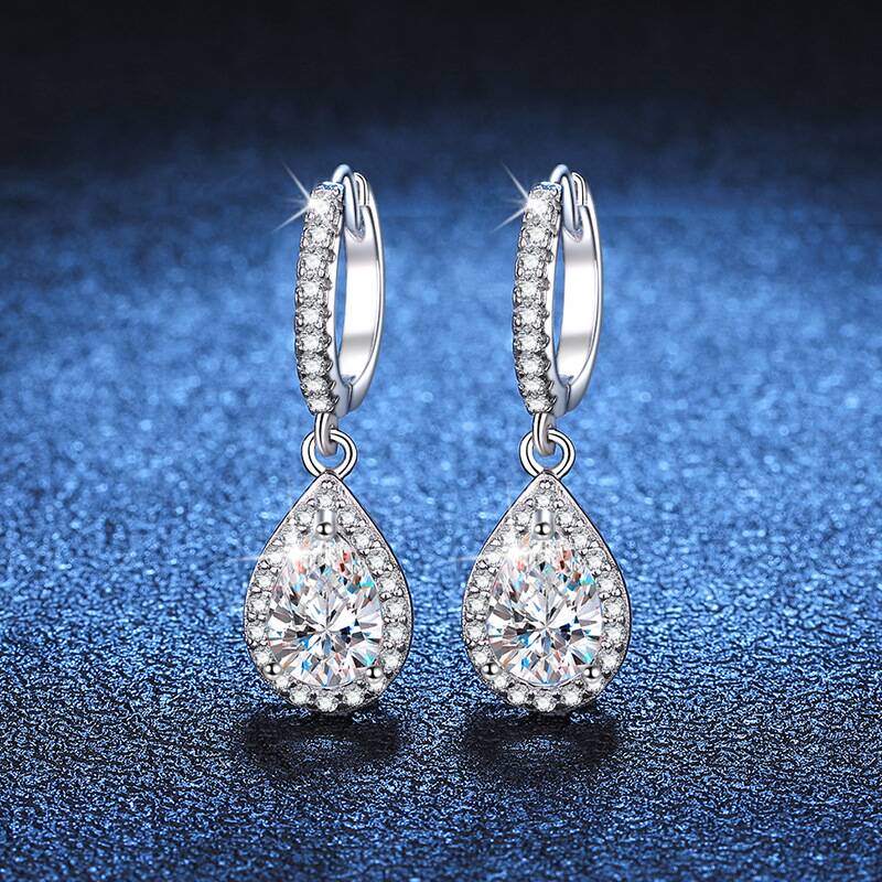 JoiasHome 1CT Anting Moissanit - Moissanite Stud Earrings Round Cut 1Ct ulasan dan harga