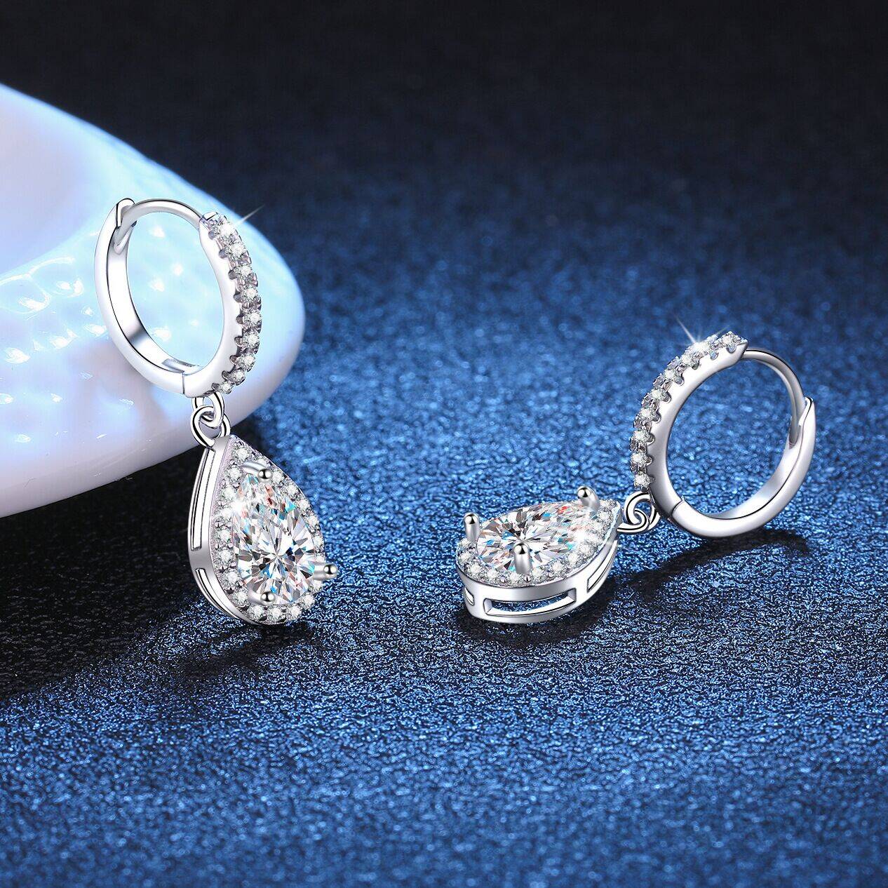 JoiasHome 1CT Anting Moissanit - Moissanite Stud Earrings Round Cut 1Ct ulasan dan harga