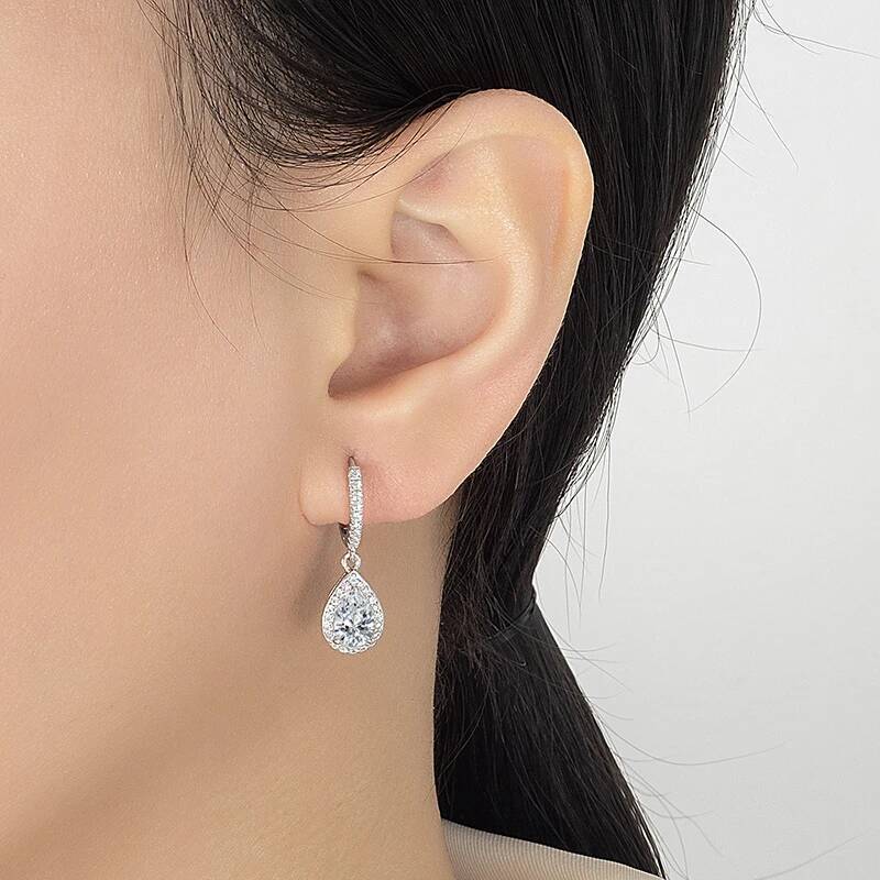 JoiasHome 1CT Anting Moissanit - Moissanite Stud Earrings Round Cut 1Ct ulasan dan harga