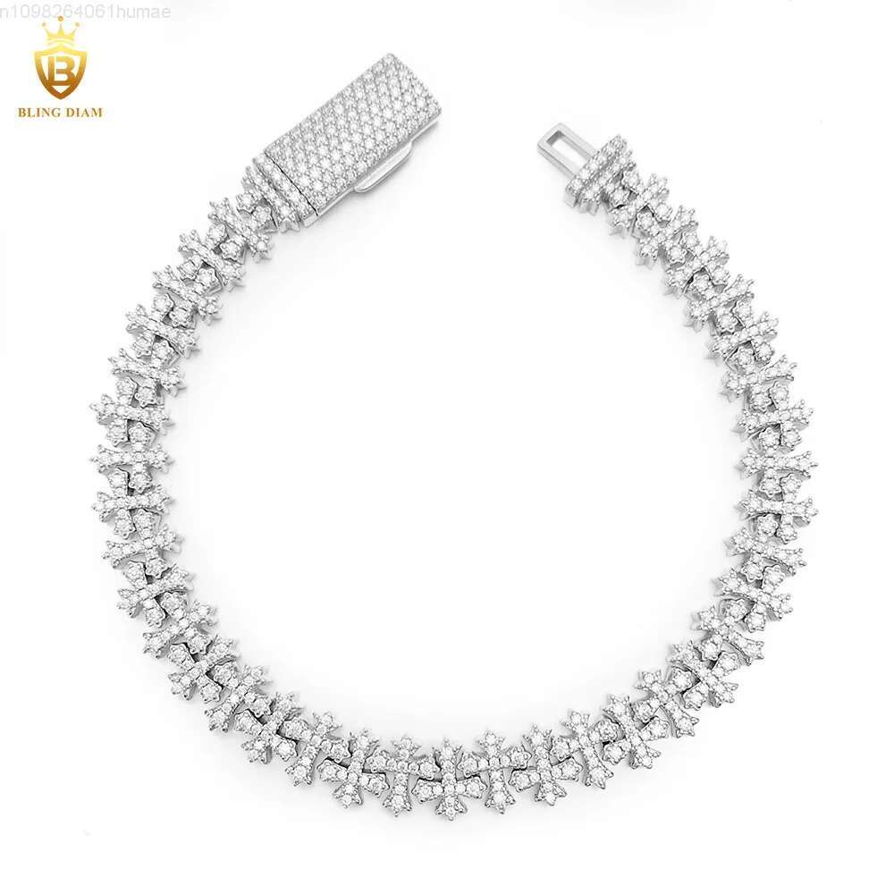 Rantai Tautan Kuba Hip Hop 8.5 - Moissanite Cuban Link Chain Iced Out ulasan dan harga