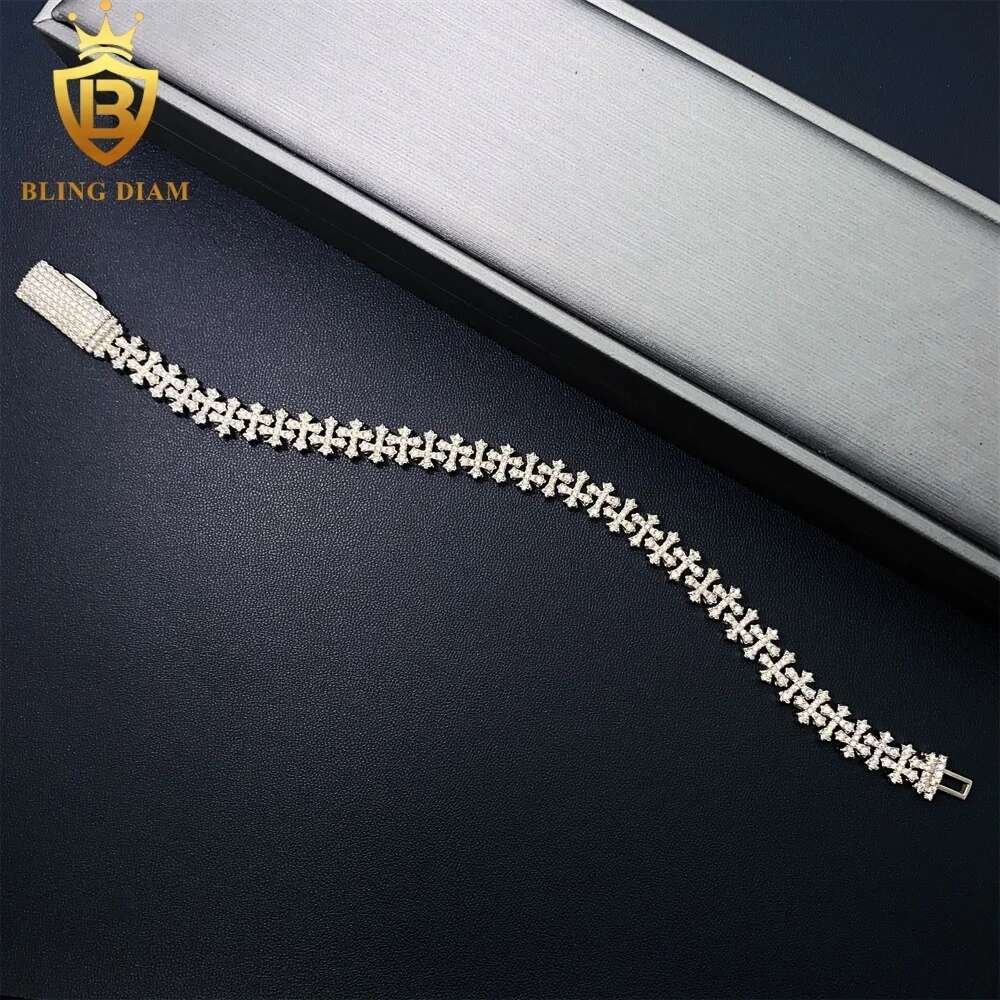 Rantai Tautan Kuba Hip Hop 8.5 - Moissanite Cuban Link Chain Iced Out ulasan dan harga
