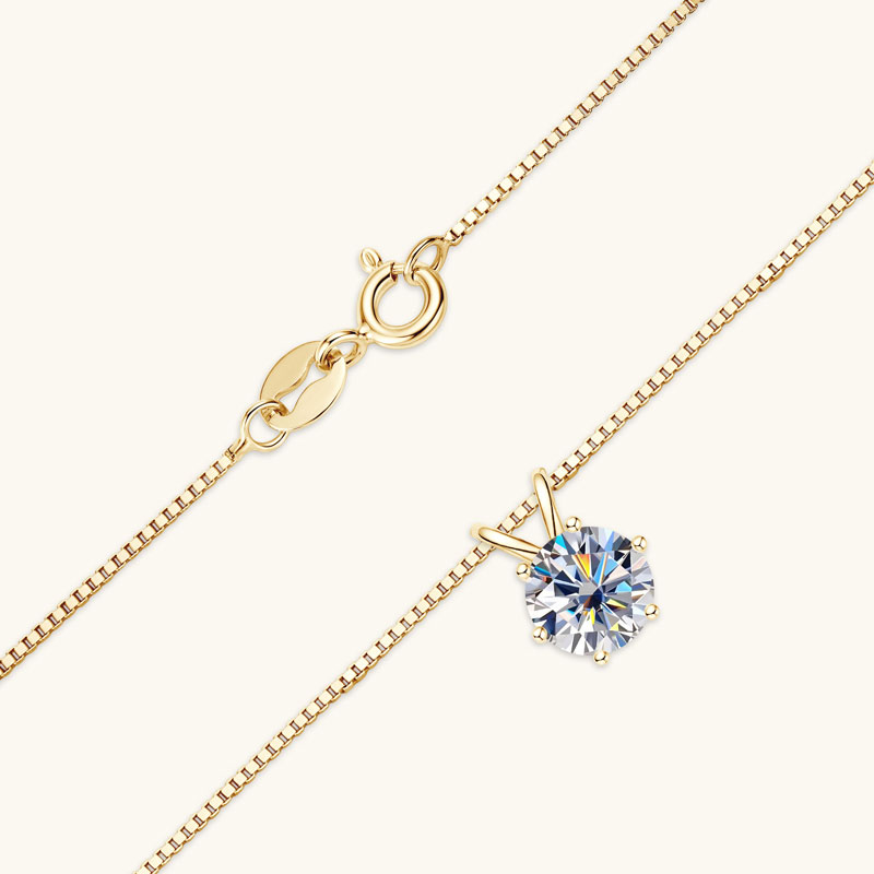 Kalung Liontin Moissanite OXTA - Moissanite Pendant Necklace Solitaire ulasan dan harga