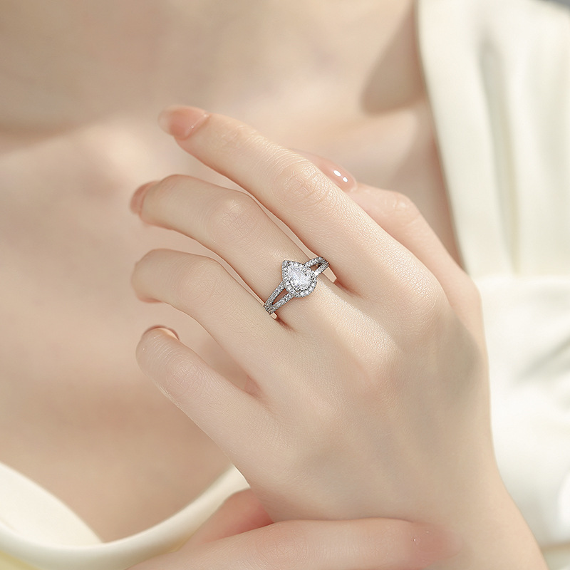 Cincin Pernikahan Berlian Penu - Moissanite Eternity Band Ring Stackable ulasan dan harga