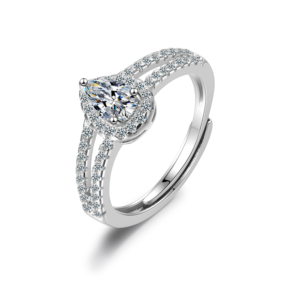 Cincin Pernikahan Berlian Penu - Moissanite Eternity Band Ring Stackable ulasan dan harga