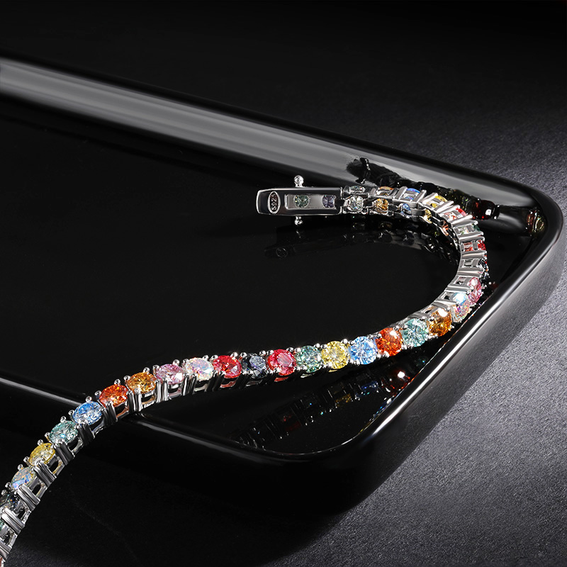 EWYA Gelang Tenis Moissanite M - Moissanite Tennis Bracelet 925 Sterling ulasan dan harga