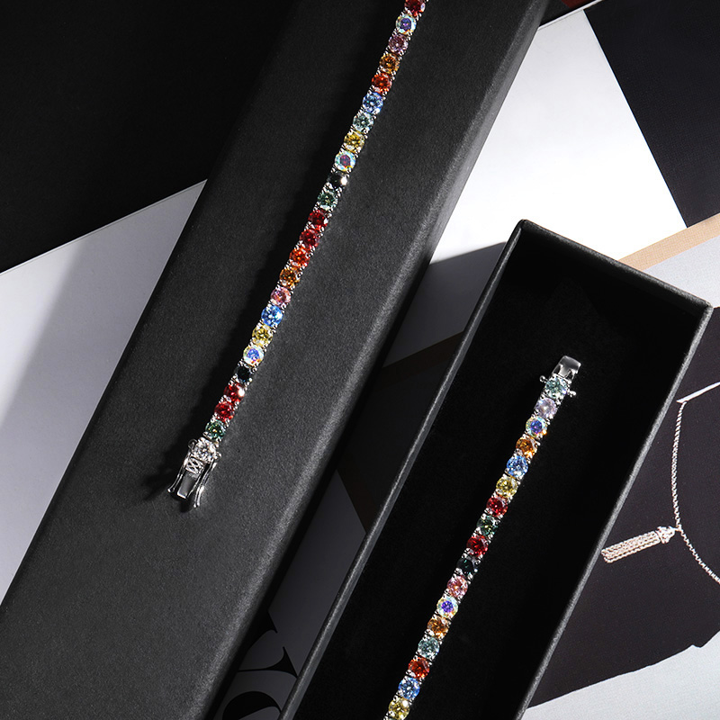 EWYA Gelang Tenis Moissanite M - Moissanite Tennis Bracelet 925 Sterling ulasan dan harga
