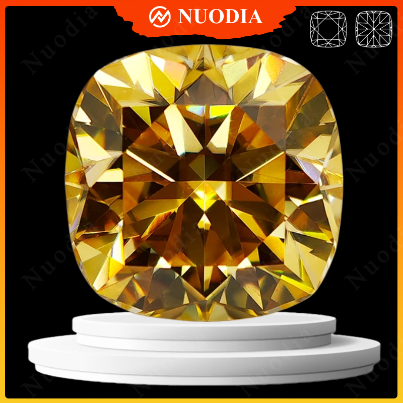 Batu Moissanite Warna Kuning L - Gra Certificate Loose Moissanite Stone ulasan dan harga