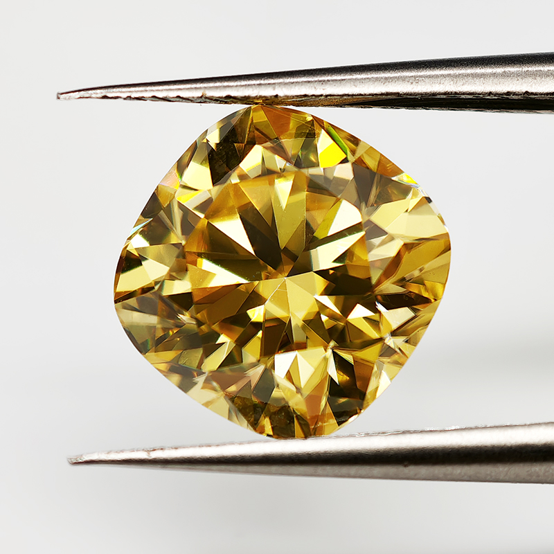 Batu Moissanite Warna Kuning L - Gra Certificate Loose Moissanite Stone ulasan dan harga