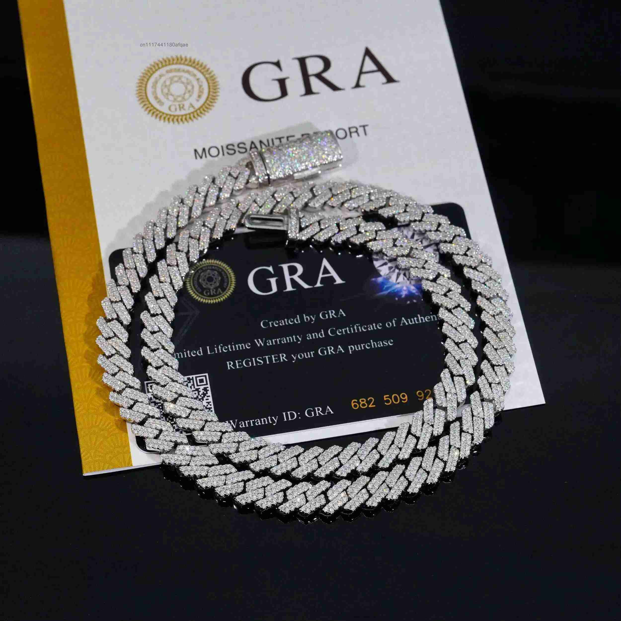 Pabrik Perhiasan Harga Grosir  - Moissanite Cuban Link Chain Iced Out ulasan dan harga