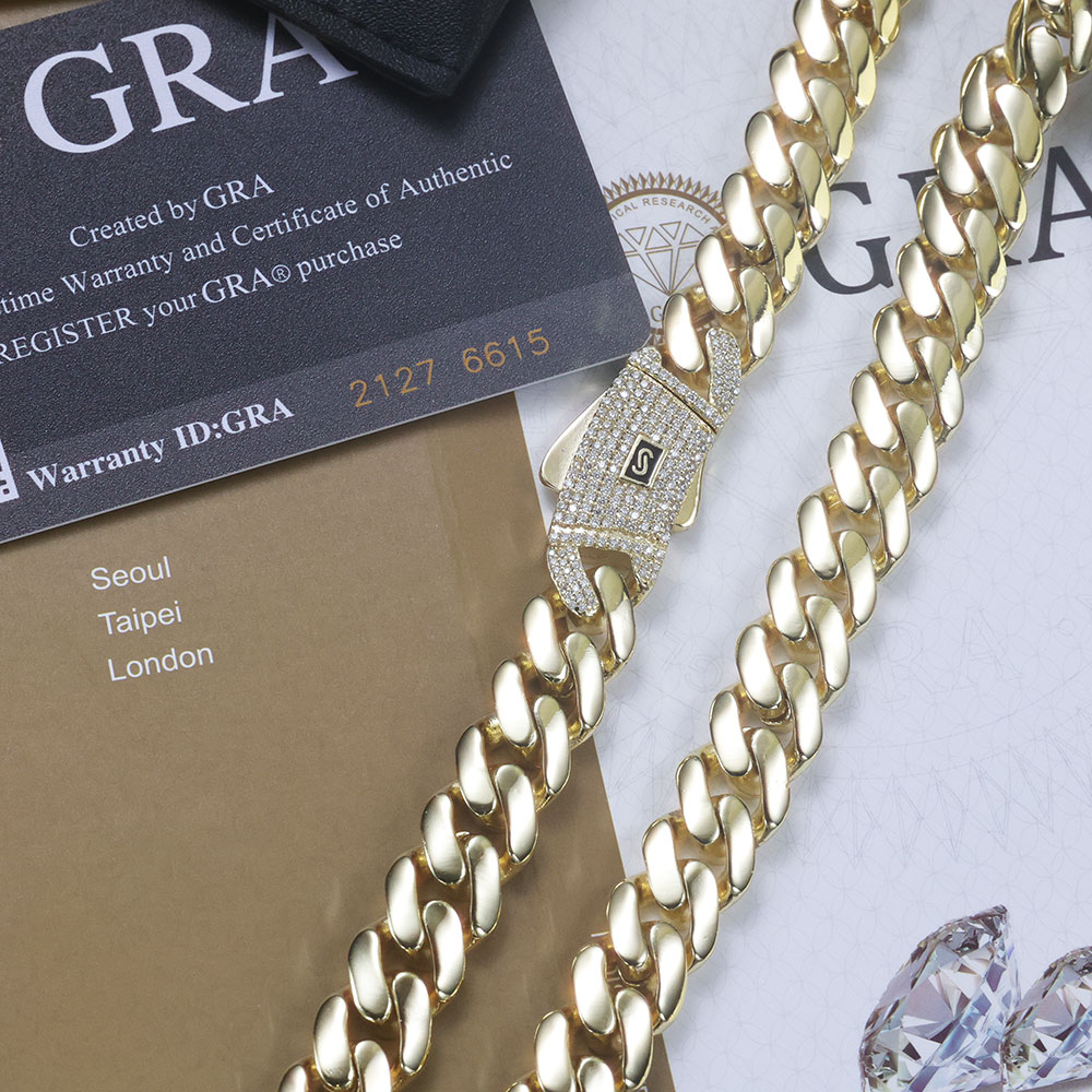 ESKEEM Baru 925 Perak Rantai M - Moissanite Cuban Link Chain Iced Out ulasan dan harga