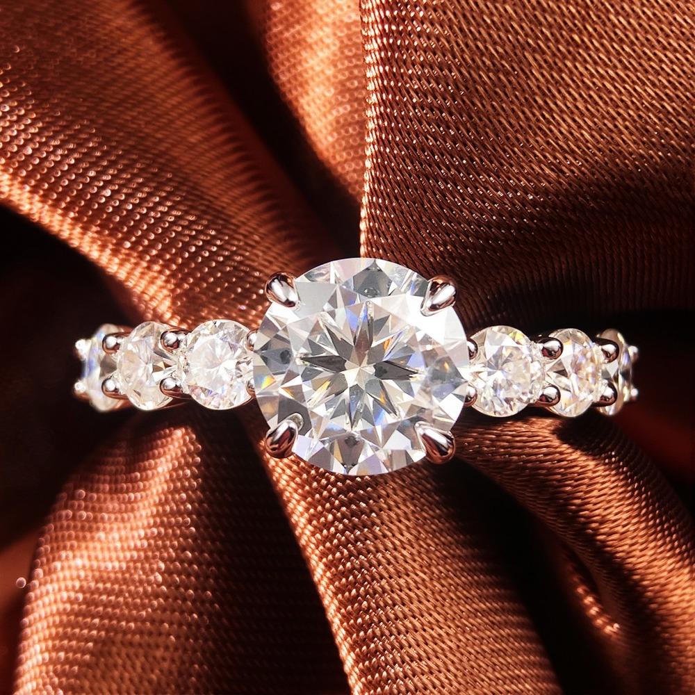 Cincin Pertunangan Moissanite  - Moissanite Engagement Ring 2 Carat D Vvs1 ulasan dan harga