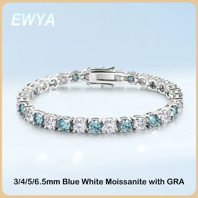 EWYA gelang tenis Moissanite w - Moissanite Tennis Bracelet 925 Sterling ulasan dan harga