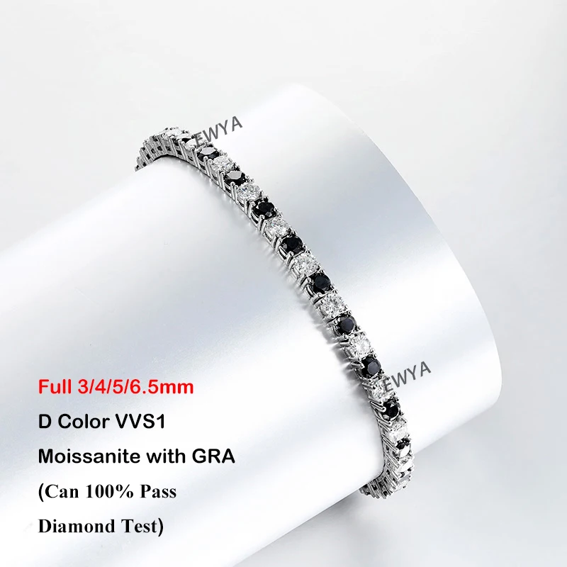 EWYA gelang tenis Moissanite w - Moissanite Tennis Bracelet 925 Sterling ulasan dan harga