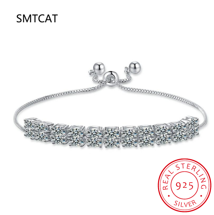Gelang tenis Moissanite 6mm di - Moissanite Tennis Bracelet 925 Sterling ulasan dan harga