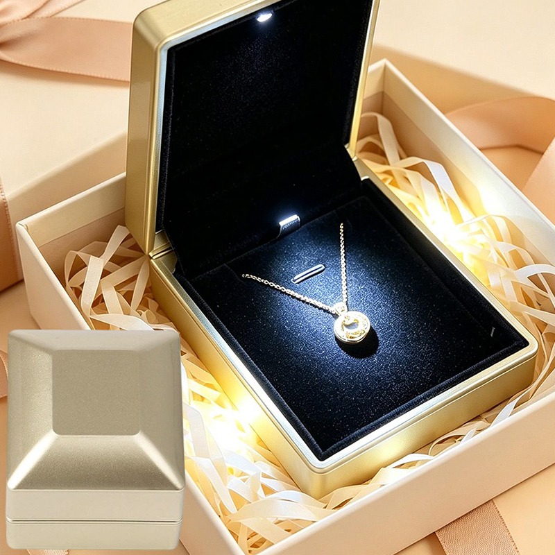 Kotak Cincin LED Persegi Belud - Velvet Ring Box Led Light Proposal ulasan dan harga