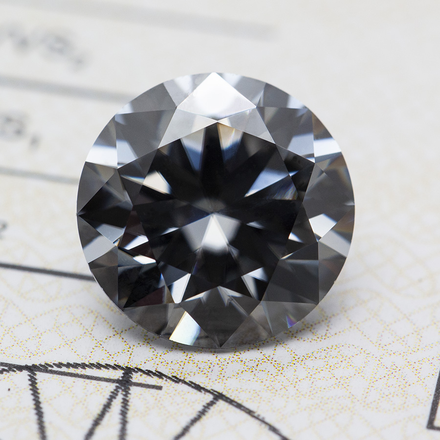 Warna abu-abu batu longgar Moi - Gra Certificate Loose Moissanite Stone ulasan dan harga