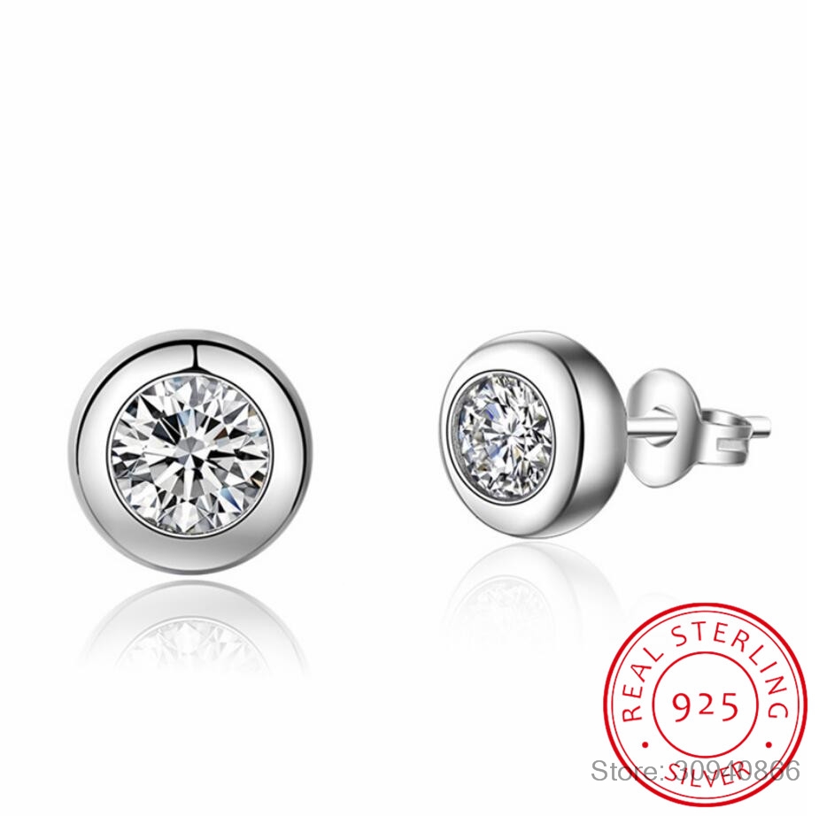 Anting Tusuk Moissanite 1ct un - Moissanite Stud Earrings Round Cut 1Ct ulasan dan harga