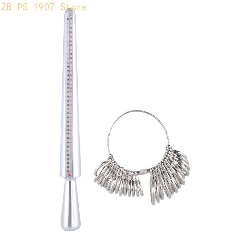 Set Alat Ukur Ring Sizer denga - Ring Sizer Measuring Tool Mandrel Set ulasan dan harga