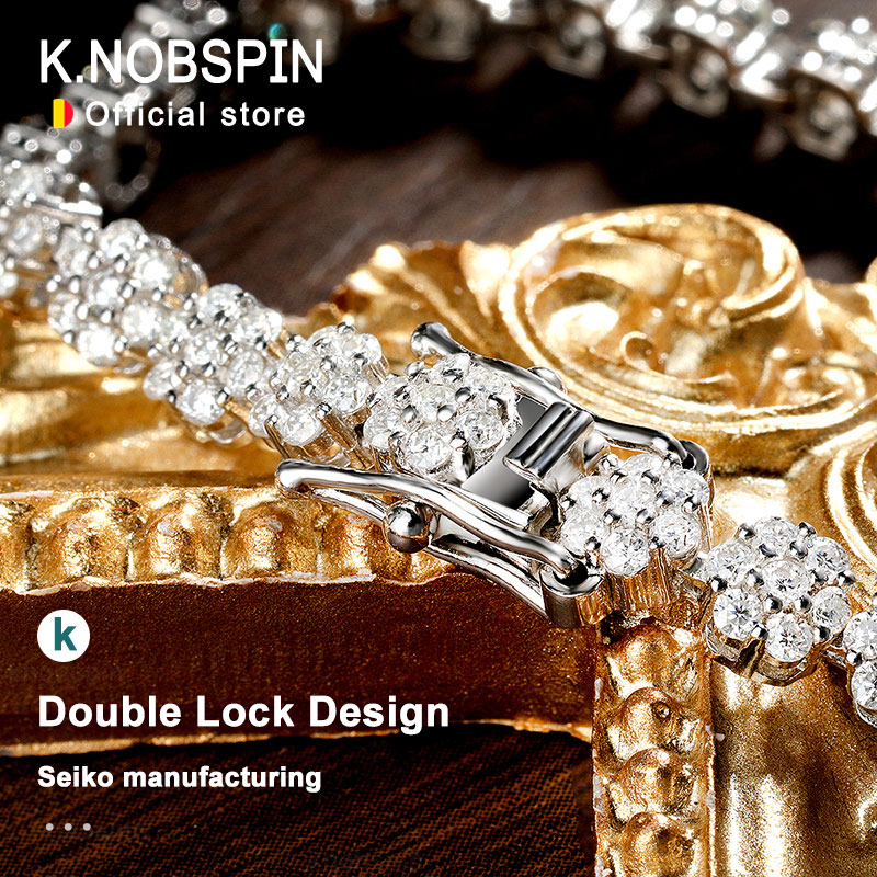 KNOBSPIN D VVS1 gelang tenis M - Moissanite Tennis Bracelet 925 Sterling ulasan dan harga