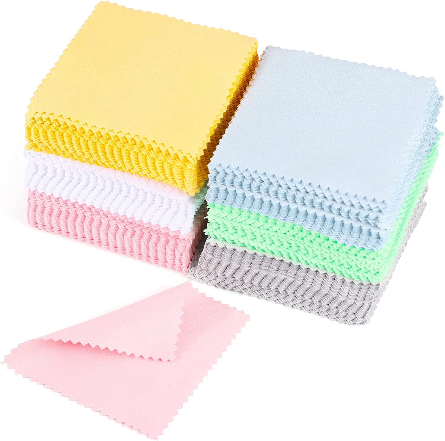 50/20 buah kain gosok 8x8cm ka - Jewelry Polishing Cloth Silver Cleaner ulasan dan harga