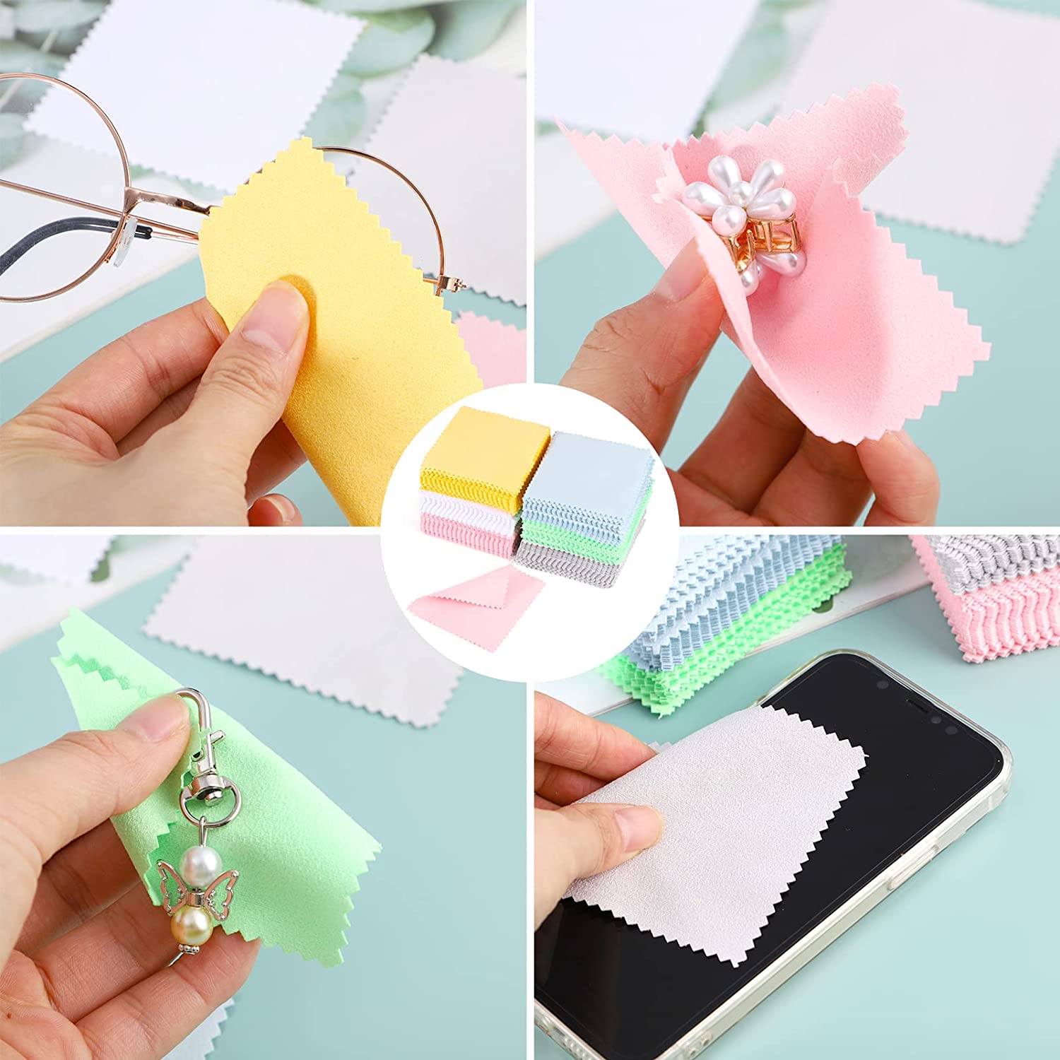 50/20 buah kain gosok 8x8cm ka - Jewelry Polishing Cloth Silver Cleaner ulasan dan harga
