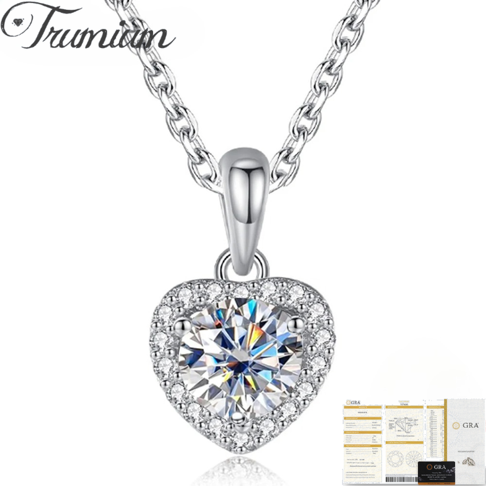 Kalung Moissanite Trumium 1CT  - Moissanite Pendant Necklace Solitaire ulasan dan harga