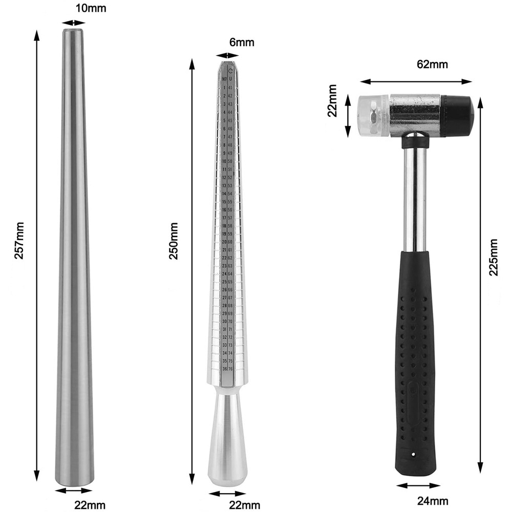 Alat Ukur Sizer Cincin US UK P - Ring Sizer Measuring Tool Mandrel Set ulasan dan harga