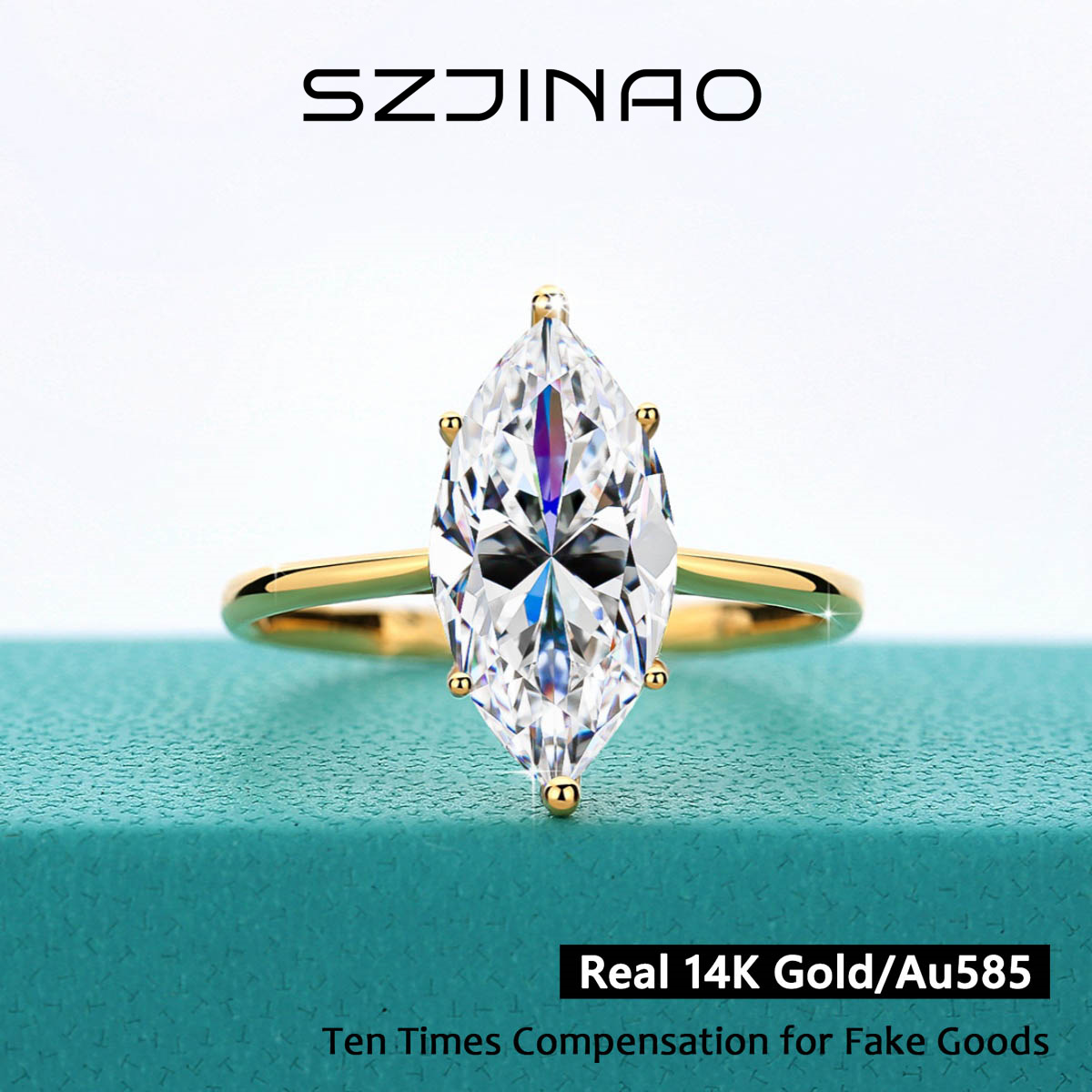Cincin berlian Moissanite emas - Lab Grown Diamond Ring 14K Gold ulasan dan harga