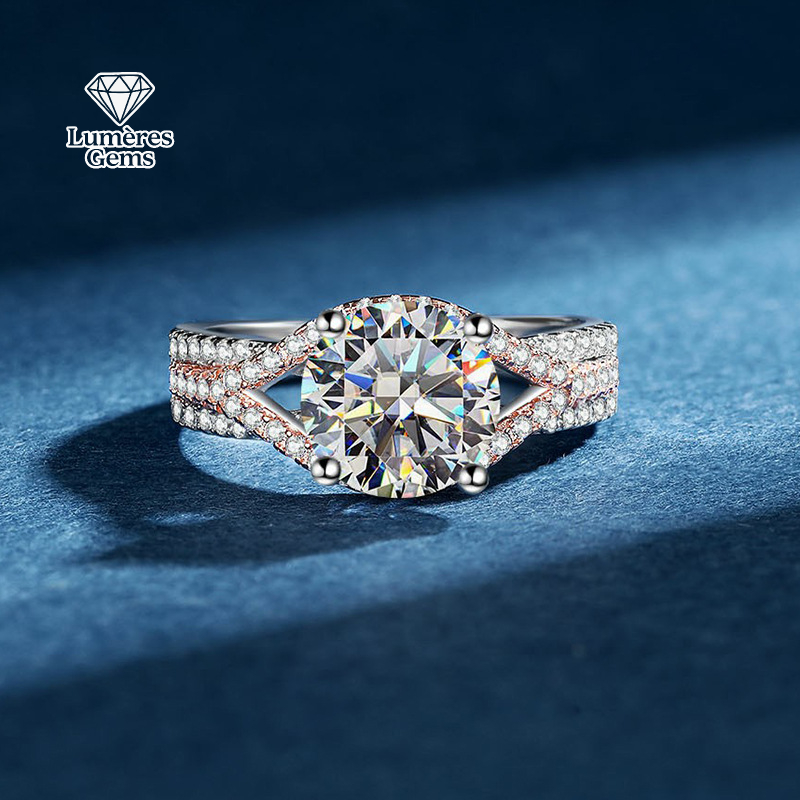 Cincin Safir LumièRe Gems A 2  - Moissanite Engagement Ring 2 Carat D Vvs1 ulasan dan harga