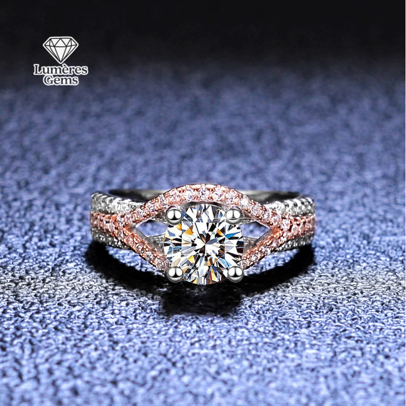 Cincin Safir LumièRe Gems A 2  - Moissanite Engagement Ring 2 Carat D Vvs1 ulasan dan harga