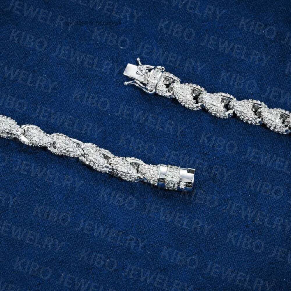 Kalung Rantai Cuban Link Mewah - Moissanite Cuban Link Chain Iced Out ulasan dan harga