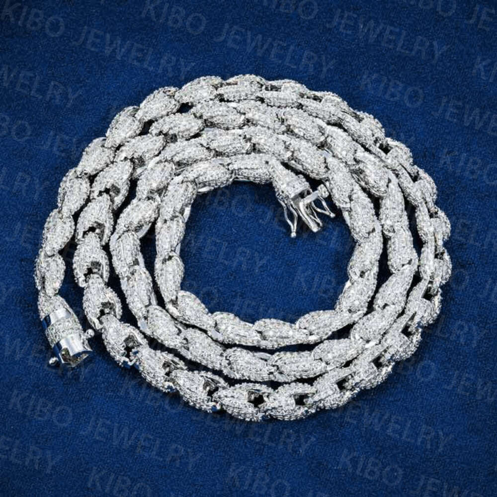 Kalung Rantai Cuban Link Mewah - Moissanite Cuban Link Chain Iced Out ulasan dan harga