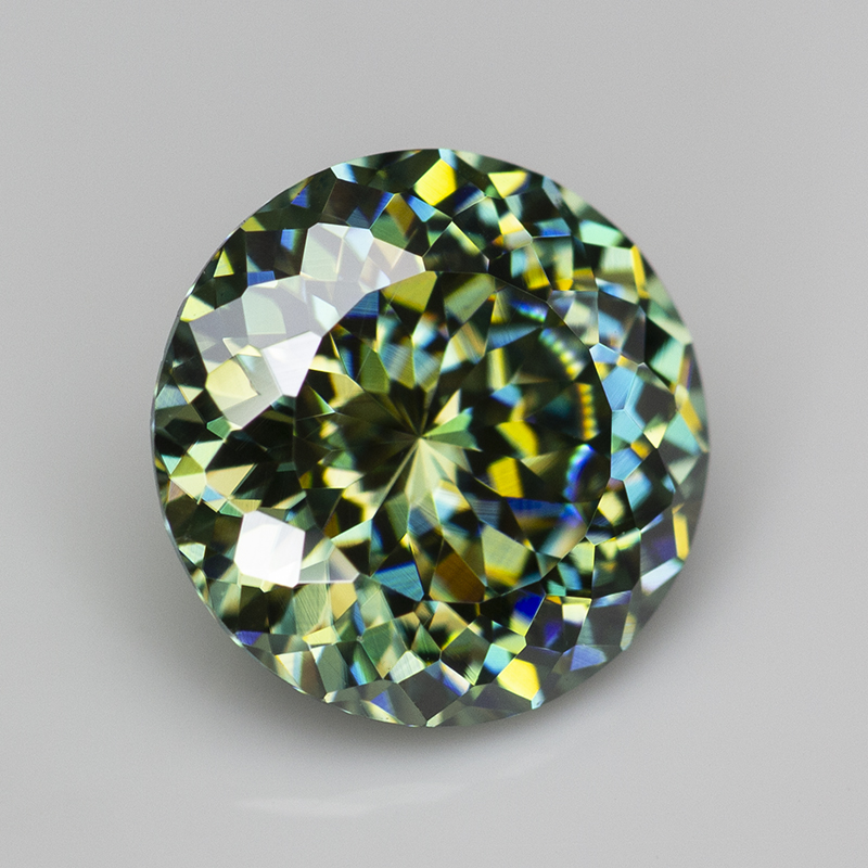 Hijau muda bulat 100 potongan  - Gra Certificate Loose Moissanite Stone ulasan dan harga