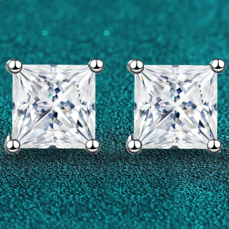 Anting Moissanite Potongan Put - Moissanite Stud Earrings Round Cut 1Ct ulasan dan harga