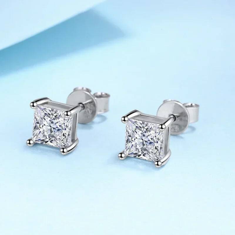 Anting Moissanite Potongan Put - Moissanite Stud Earrings Round Cut 1Ct ulasan dan harga