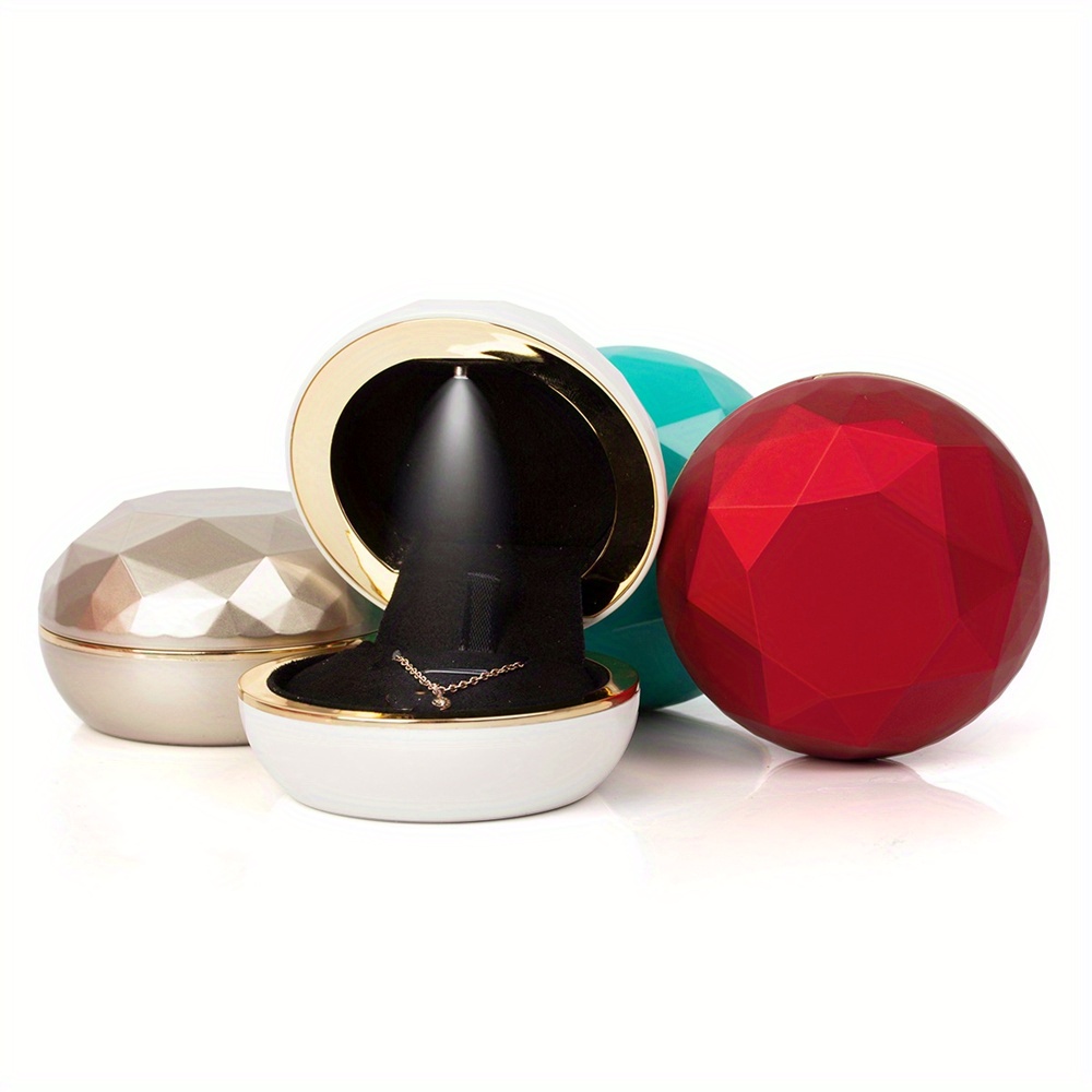 Kotak Cincin Kreatif, Kotak Pe - Velvet Ring Box Led Light Proposal ulasan dan harga