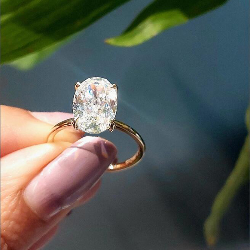Cincin Pertunangan Moissanite  - Lab Grown Diamond Ring 14K Gold ulasan dan harga