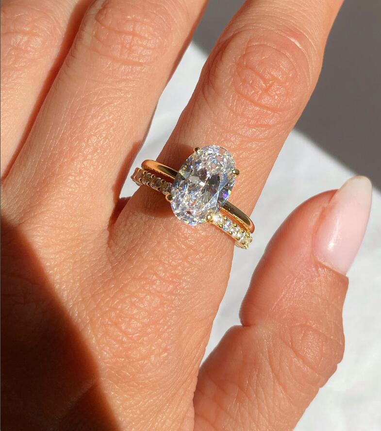 Cincin Pertunangan Moissanite  - Lab Grown Diamond Ring 14K Gold ulasan dan harga
