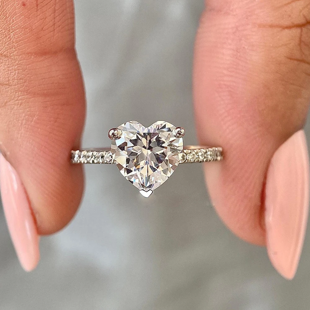 Cincin pertunangan Moissanite  - Moissanite Engagement Ring 2 Carat D Vvs1 ulasan dan harga