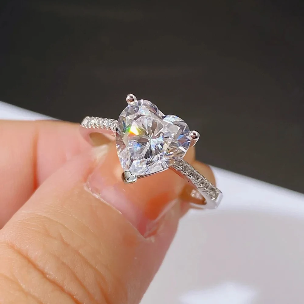 Cincin pertunangan Moissanite  - Moissanite Engagement Ring 2 Carat D Vvs1 ulasan dan harga